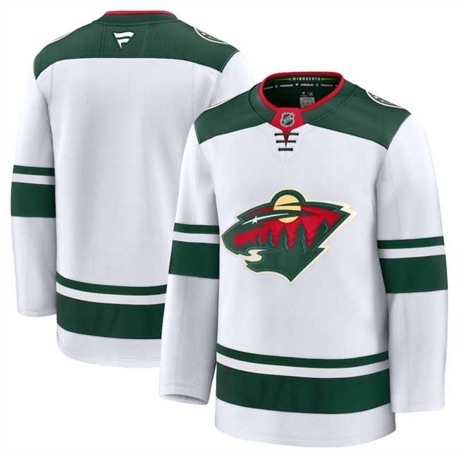 Men%27s Minnesota Wild Blank White 2024-25 Away Stitched Hockey Jersey Dzhi
